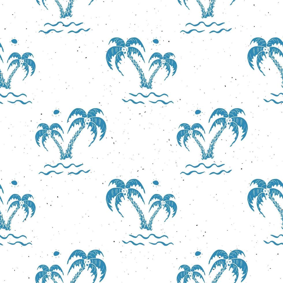 Seamless pattern background with hand drawn palm trees, summer seamless, background, vector illustration