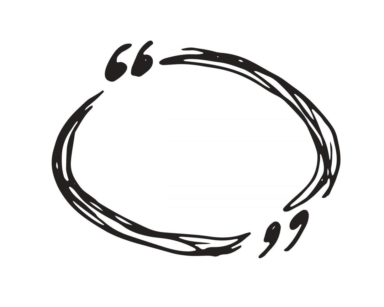 Quote box or quotation frame hand drawn sketch doodle vector illustration