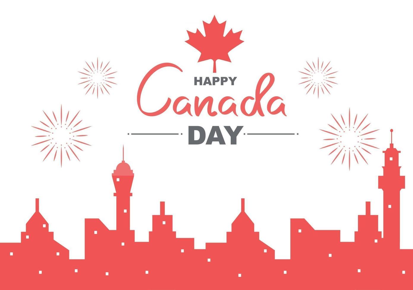 feliz día de canadá celebración ilustración vector