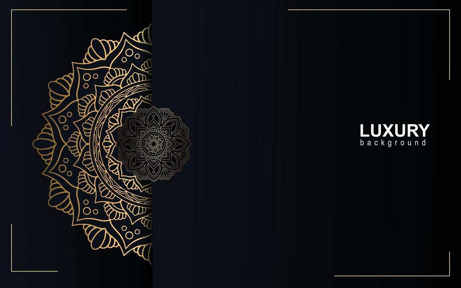 Luxury mandala background with golden arabesque  Pro Vector