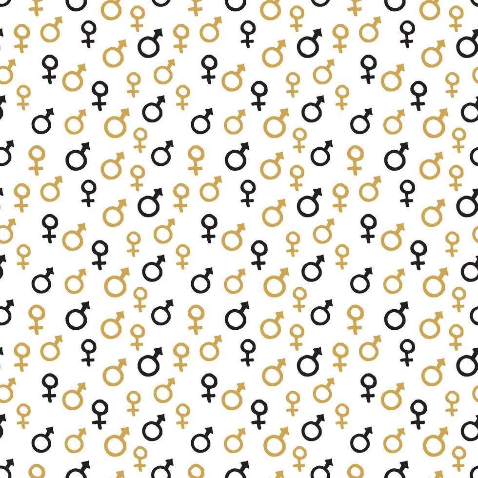 Mars and Venus seamless pattern vector illustration. Hand drawn sketched doodle gender background