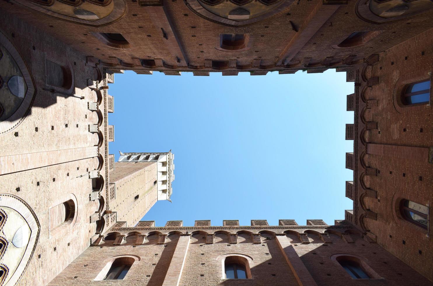 Castle building in Pergola, Province of Siena photo