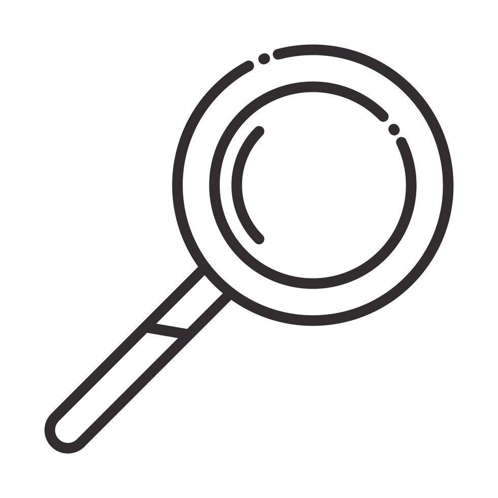 biology magnifying glass research science element line icon style vector