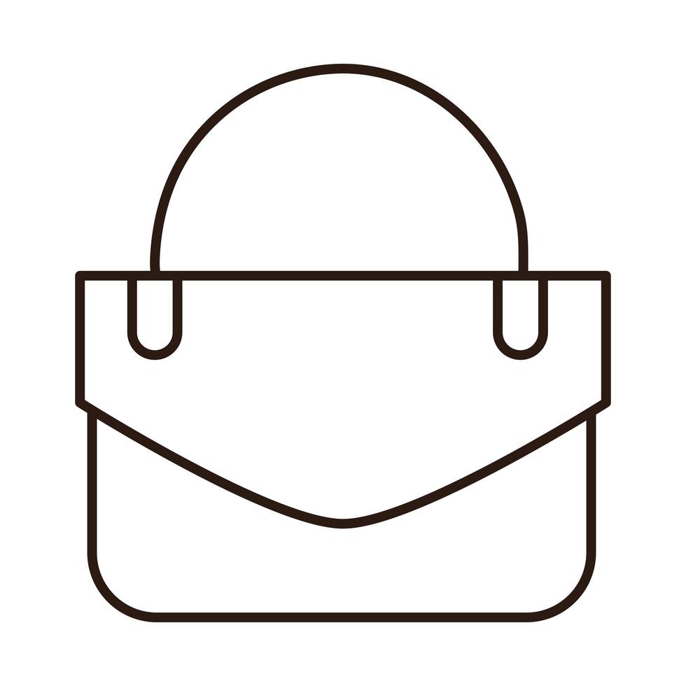 bolso accesorio moda elegante línea icono vector