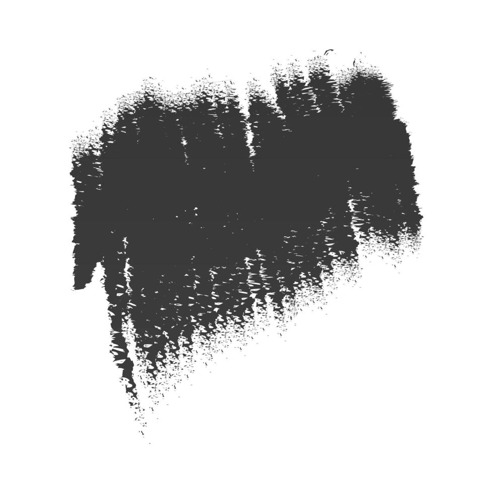 scribble stain paint brush black icon white background vector