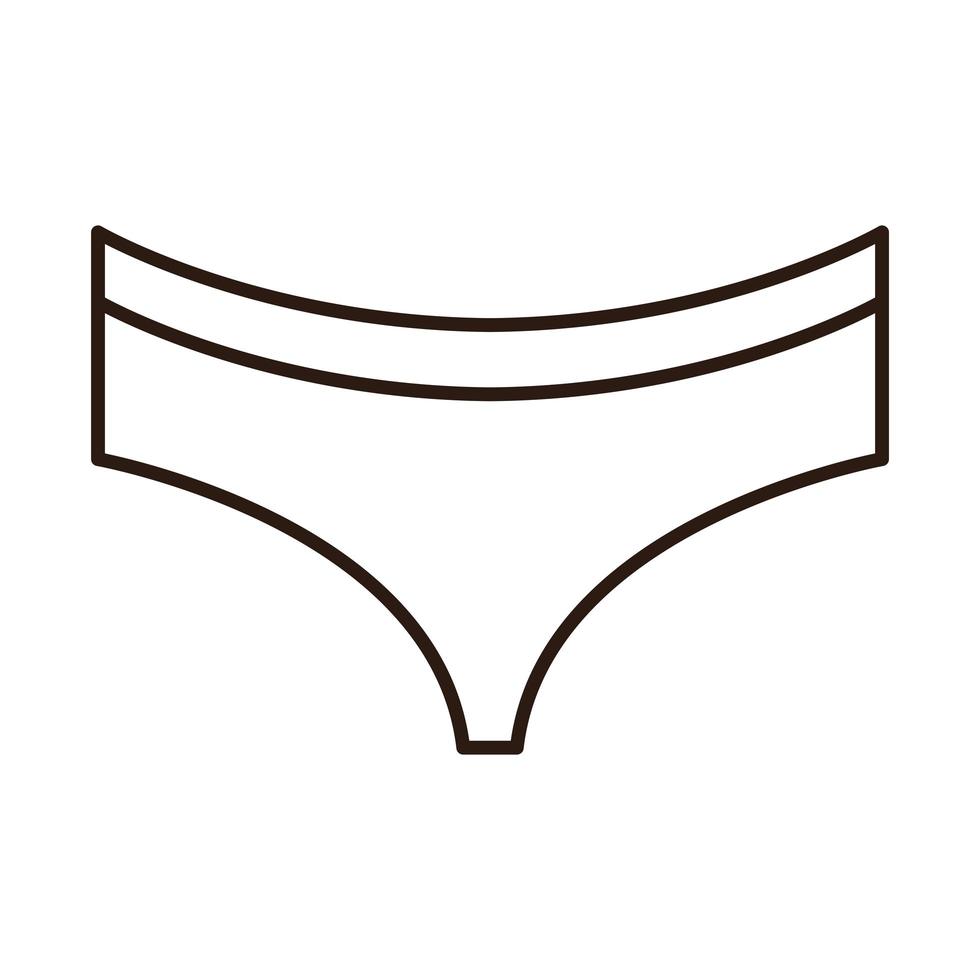 panties fashion accessory female clothes line icon vector