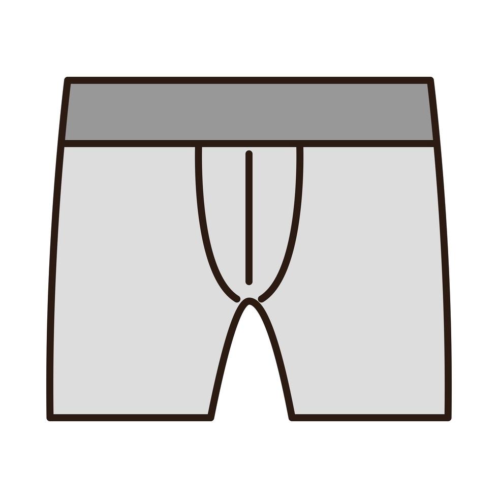 men underwear clothes line and fill icon vector