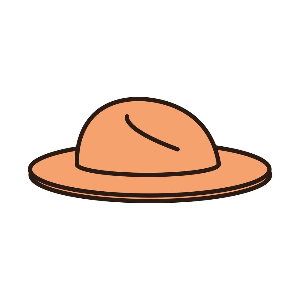 male hat accessory fashion line and fill icon vector