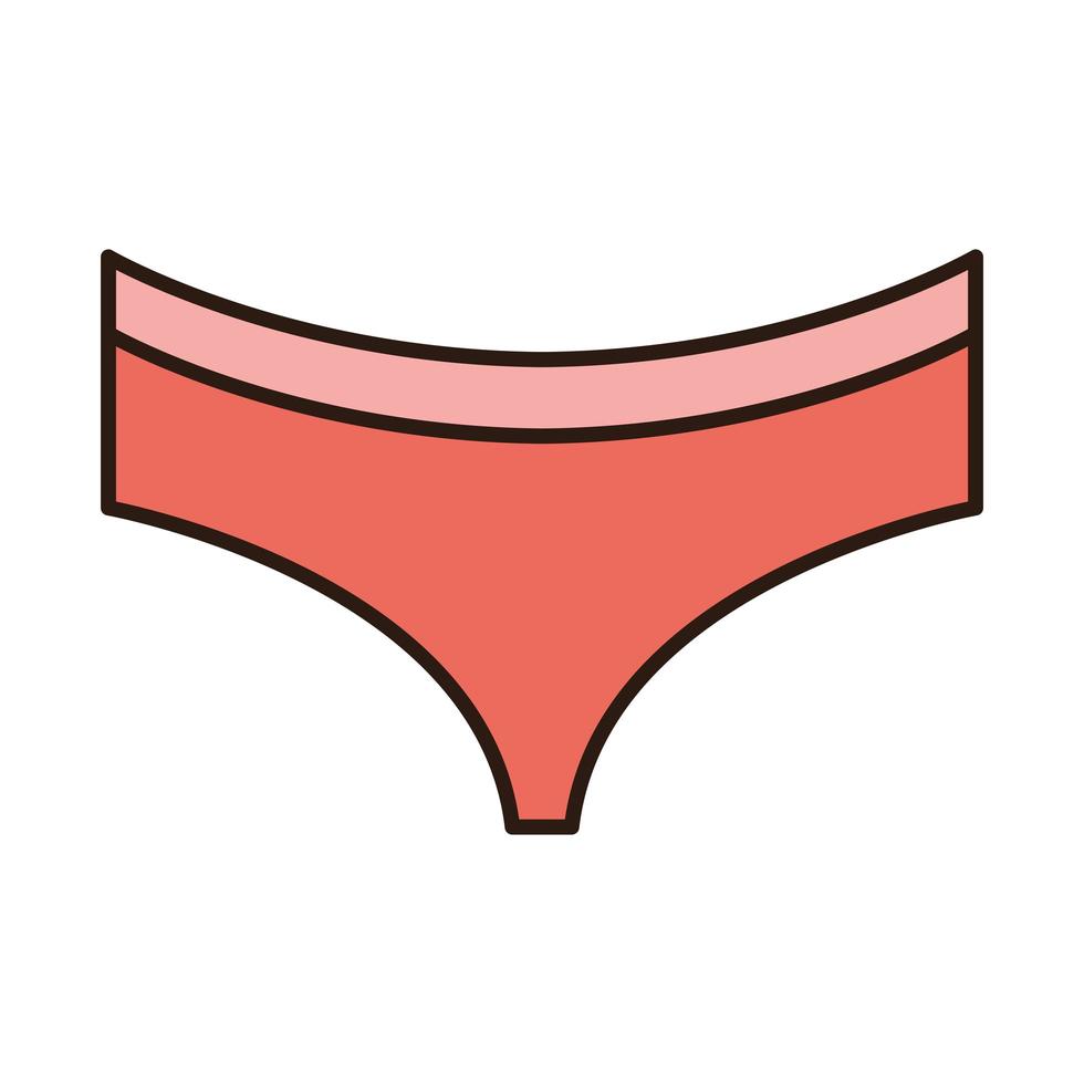 panties fashion accessory female clothes line and fill icon vector