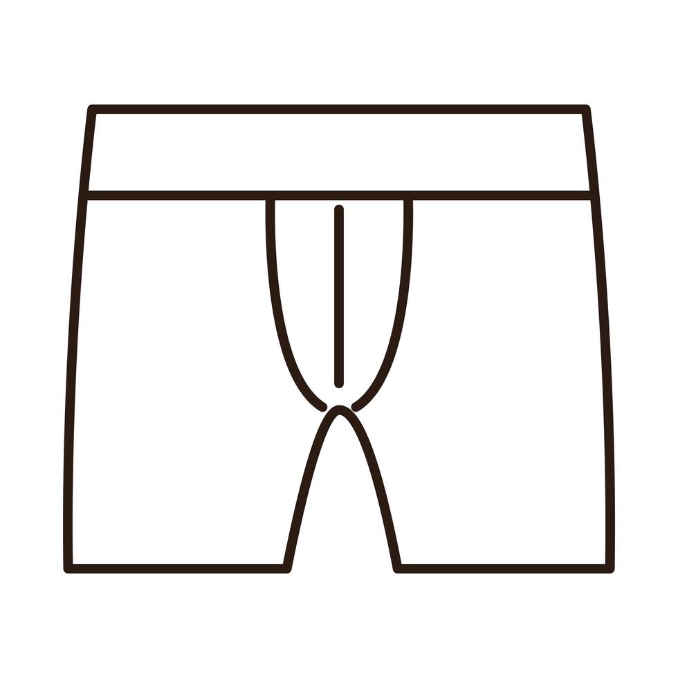 men underwear clothes line icon white background vector
