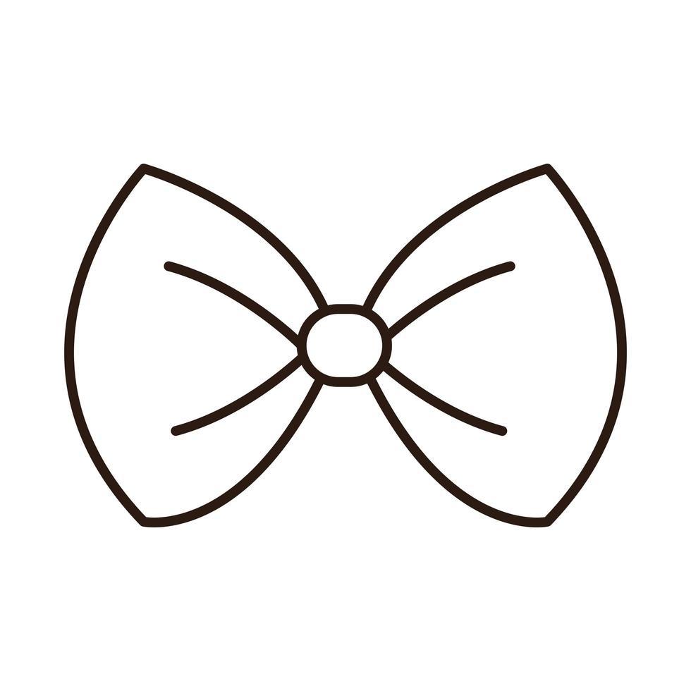 bow tie accessory classic male clothes line icon vector