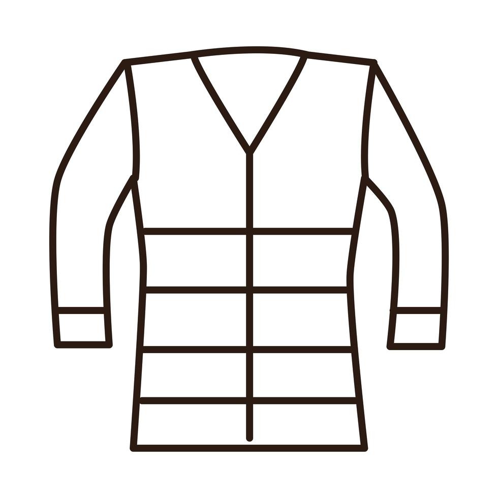 jacket fashion trendy clothes line icon vector