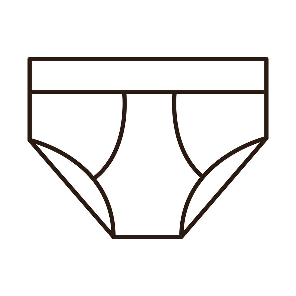 calzoncillos ropa masculina línea icono fondo blanco vector