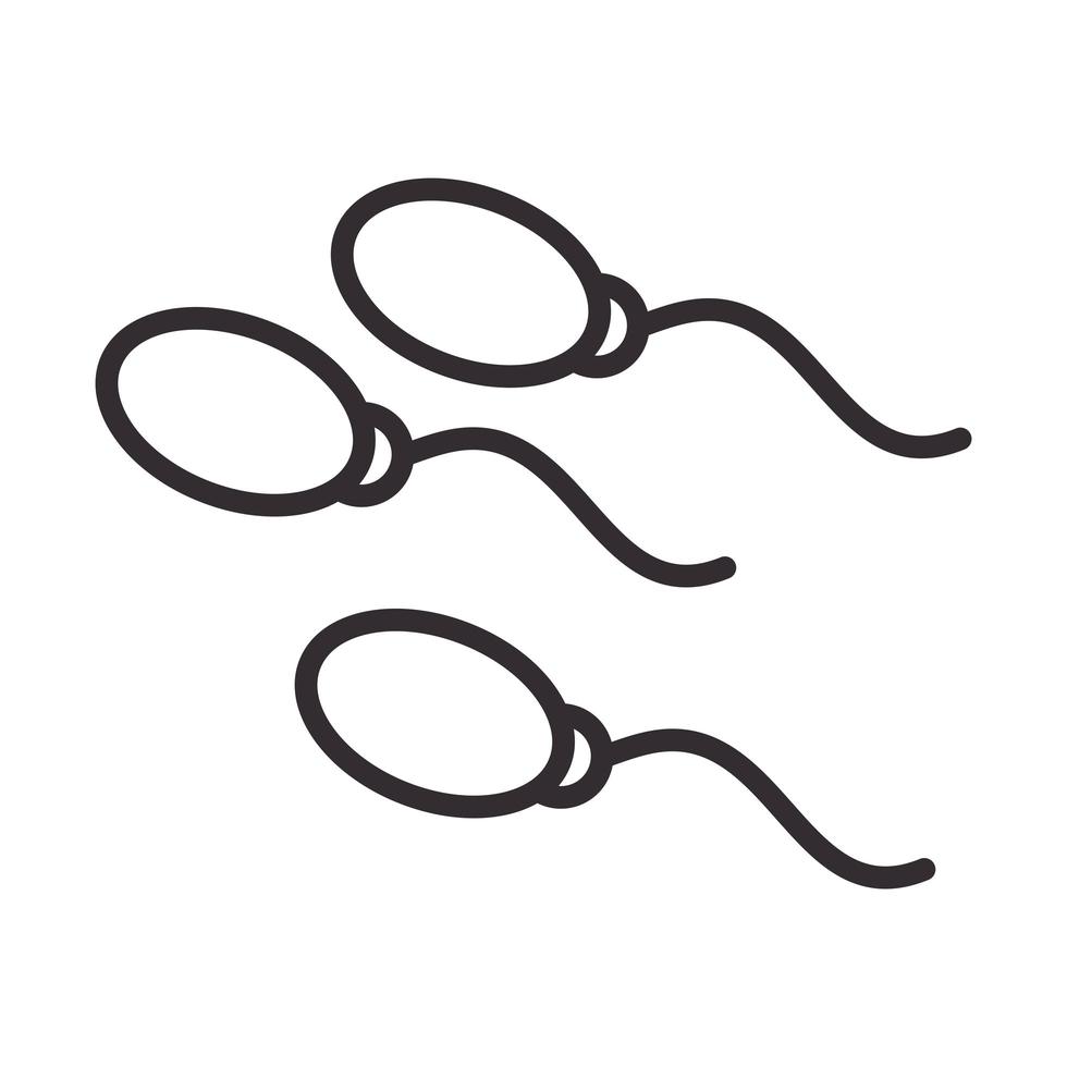 biology sperm science element line icon style vector