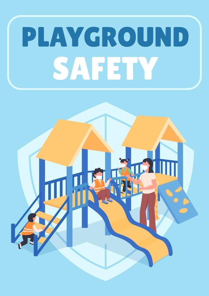 How Can You Be Proactive About Playground Safety Playground safety poster flat vector template 2656277 Vector Art at