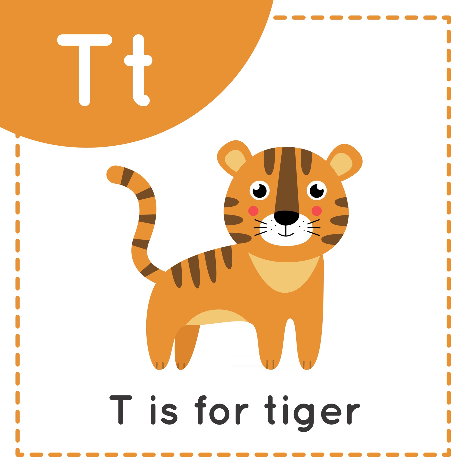 Learning English alphabet for kids. Letter T. Cute cartoon tiger. 2656686 Vector Art at Vecteezy Learning English alphabet for kids. Letter T. Cute cartoon tiger. 2656686 Vector Art at Vecteezy