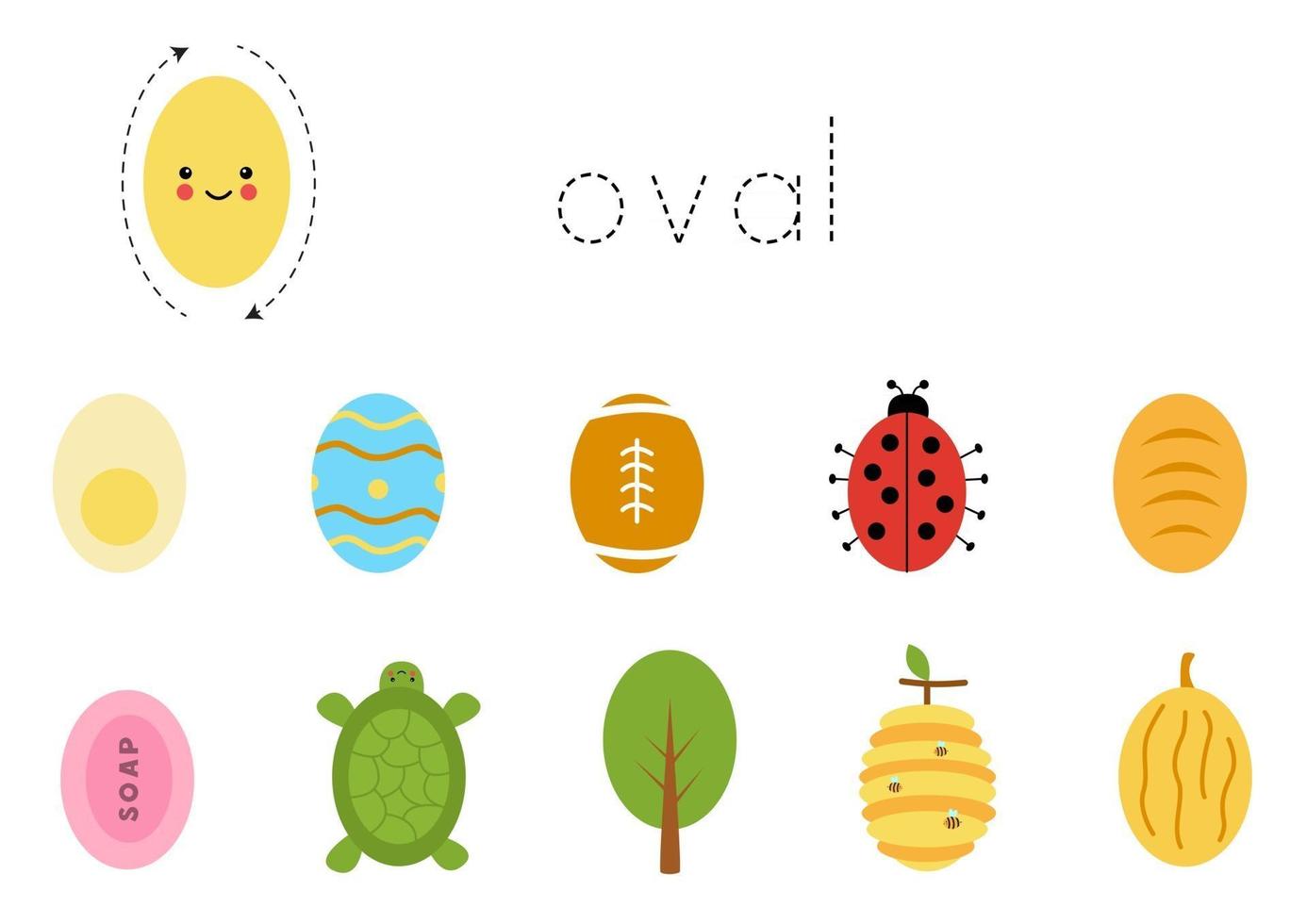 aprendizaje de formas geométricas básicas para niños. lindo óvalo. 2656701 Vector en Vecteezy aprendizaje de formas geométricas básicas para niños. lindo óvalo. 2656701 Vector en Vecteezy