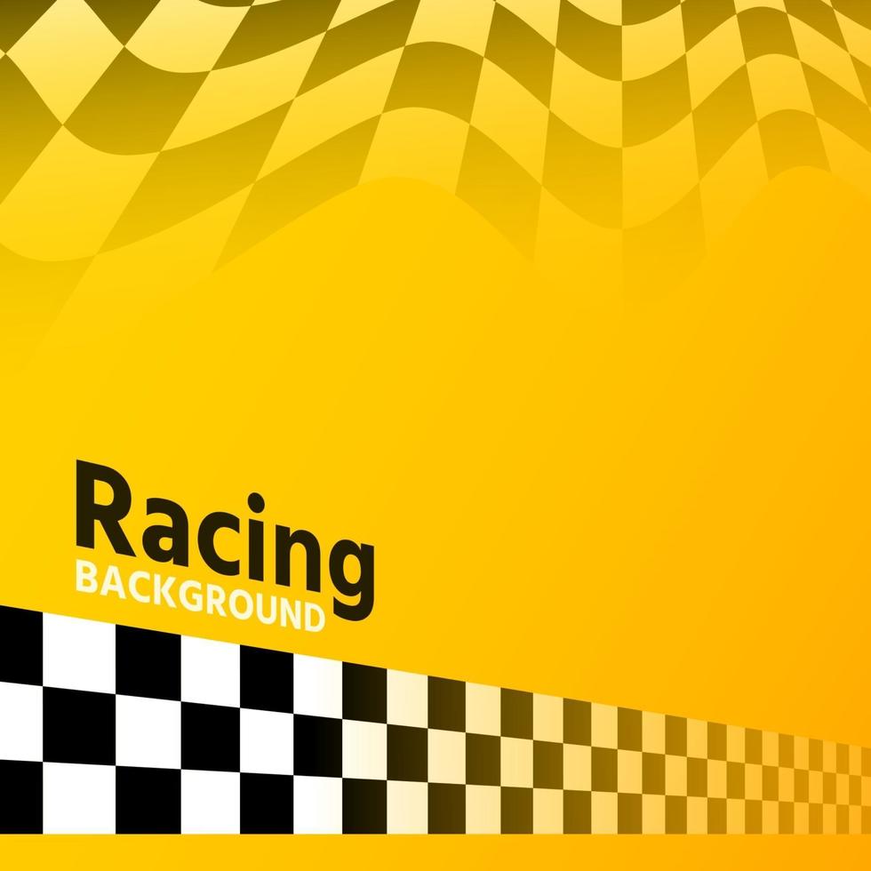 beautiful yellow racing flag vector