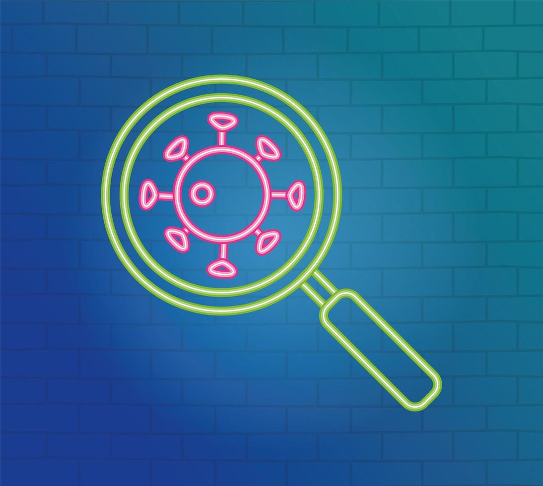 neon 2019 ncov outbreak pandemic, coronavirus pathogen analysis science vector