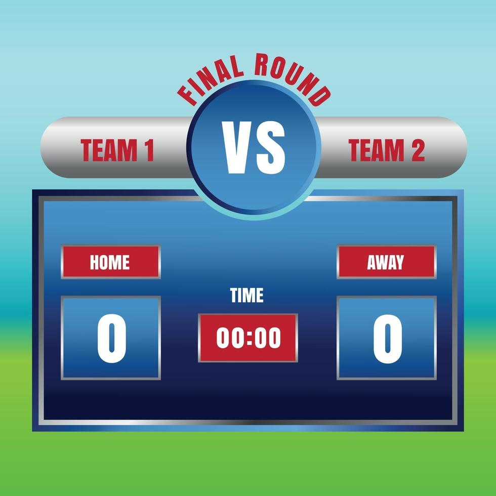 score board for game and sport evet vector