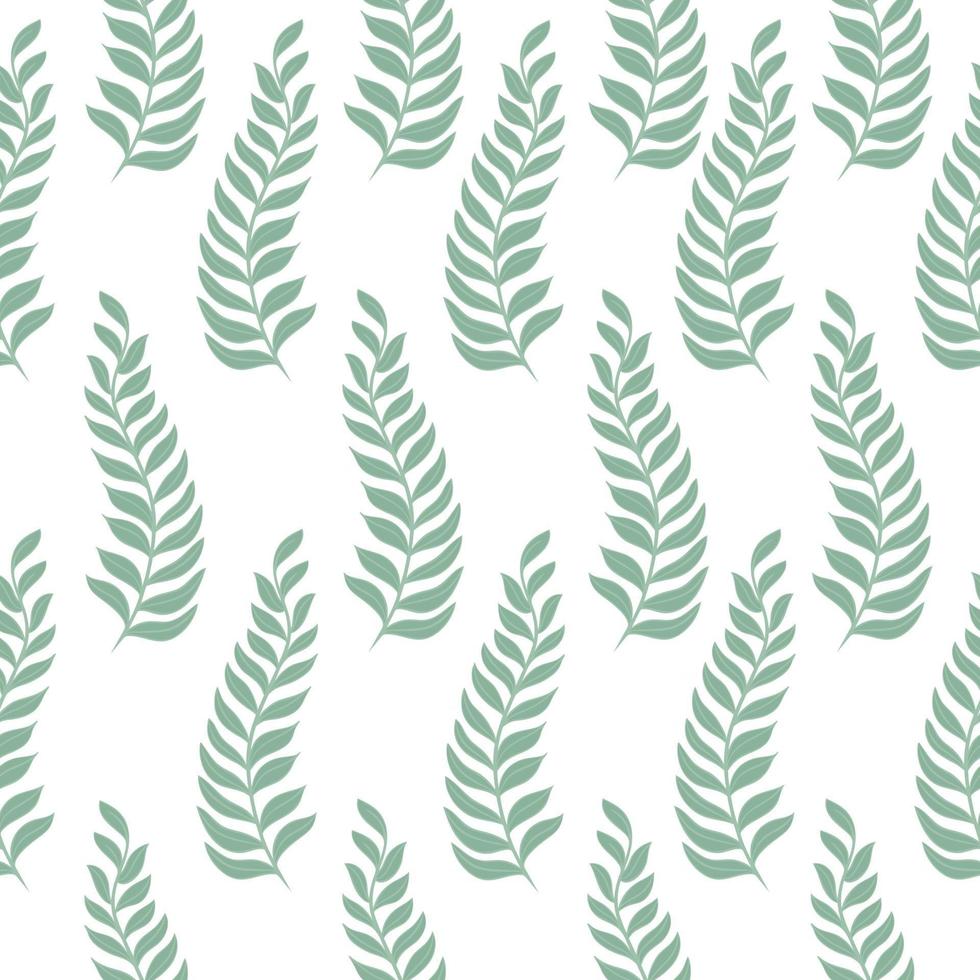 Seamless pattern with green branches vector