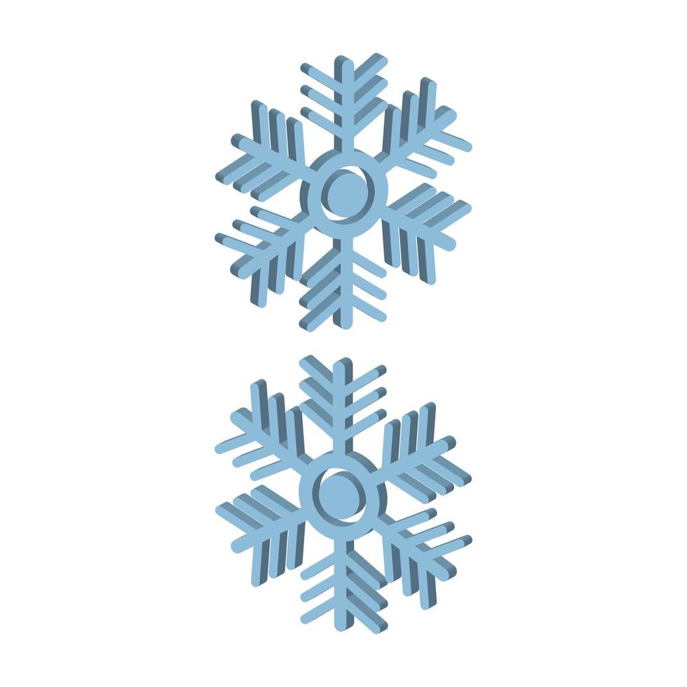 copo de nieve ilustrado en vector