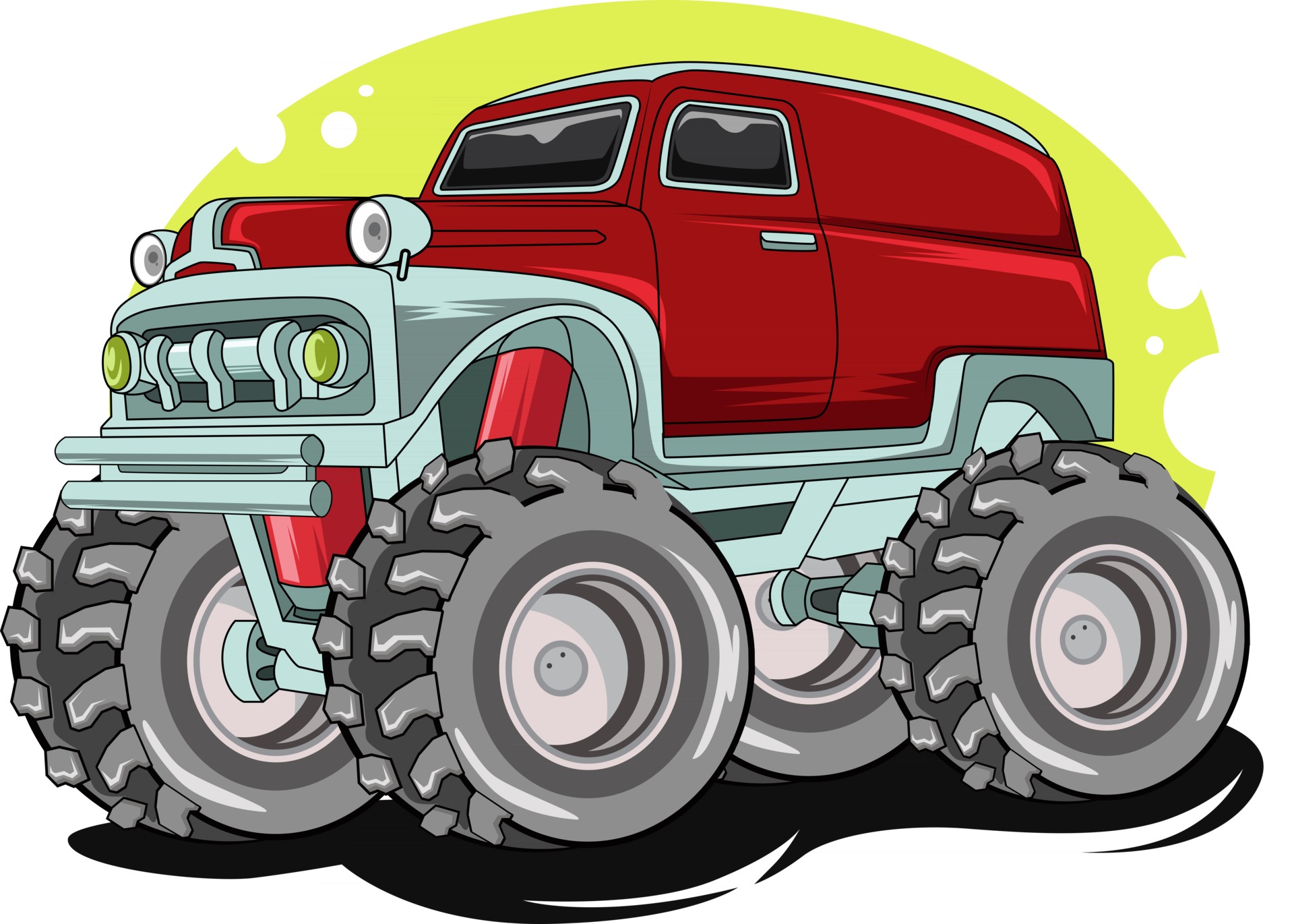 the big red off road monster truck hand drawing 2660434 Vector Art at  Vecteezy
