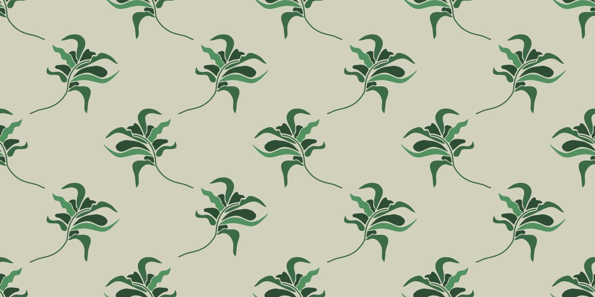 Cute floral, plant vector seamless pattern. Elegant template for fashion prints, fabric, textile, wallpaper, wall art, invitation. Ready to use