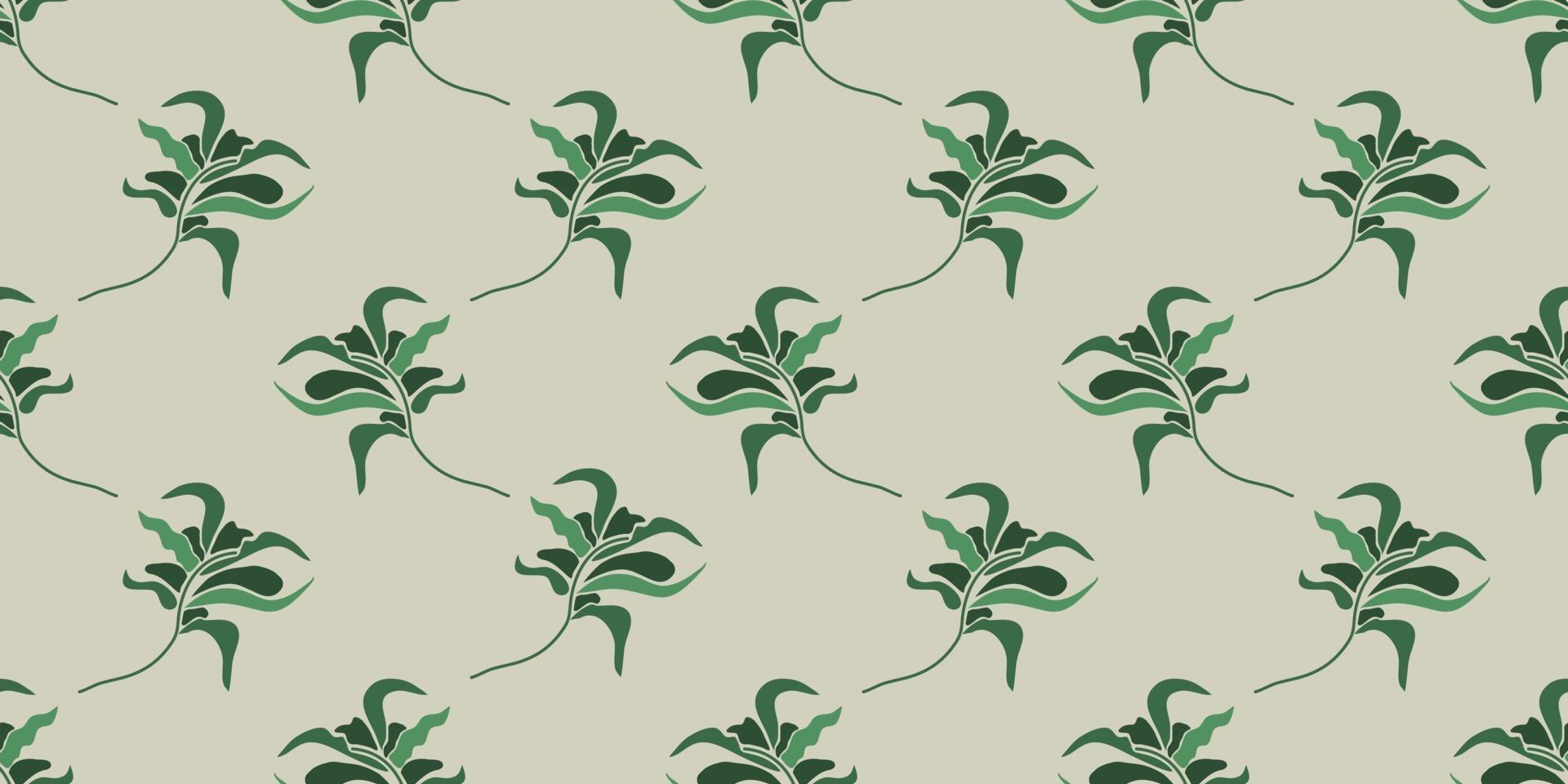 lindo, floral, planta, vector, seamless, patrón. plantilla elegante para estampados de moda, tela, textil, papel tapiz, arte de la pared, invitación. listo para usar vector