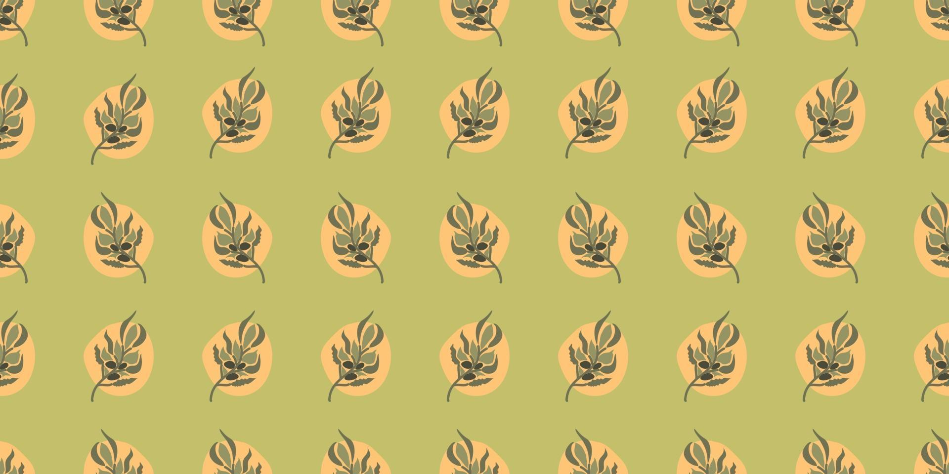 lindo, floral, planta, vector, seamless, patrón. plantilla elegante para estampados de moda, tela, textil, papel tapiz, arte de la pared, invitación. listo para usar vector