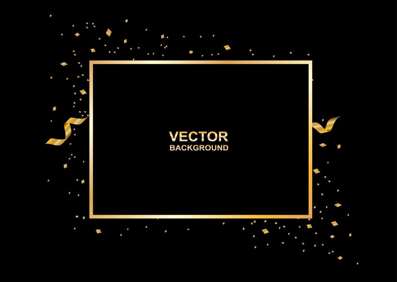 resumen. Fondo de celebración de lujo negro y dorado. vector. vector