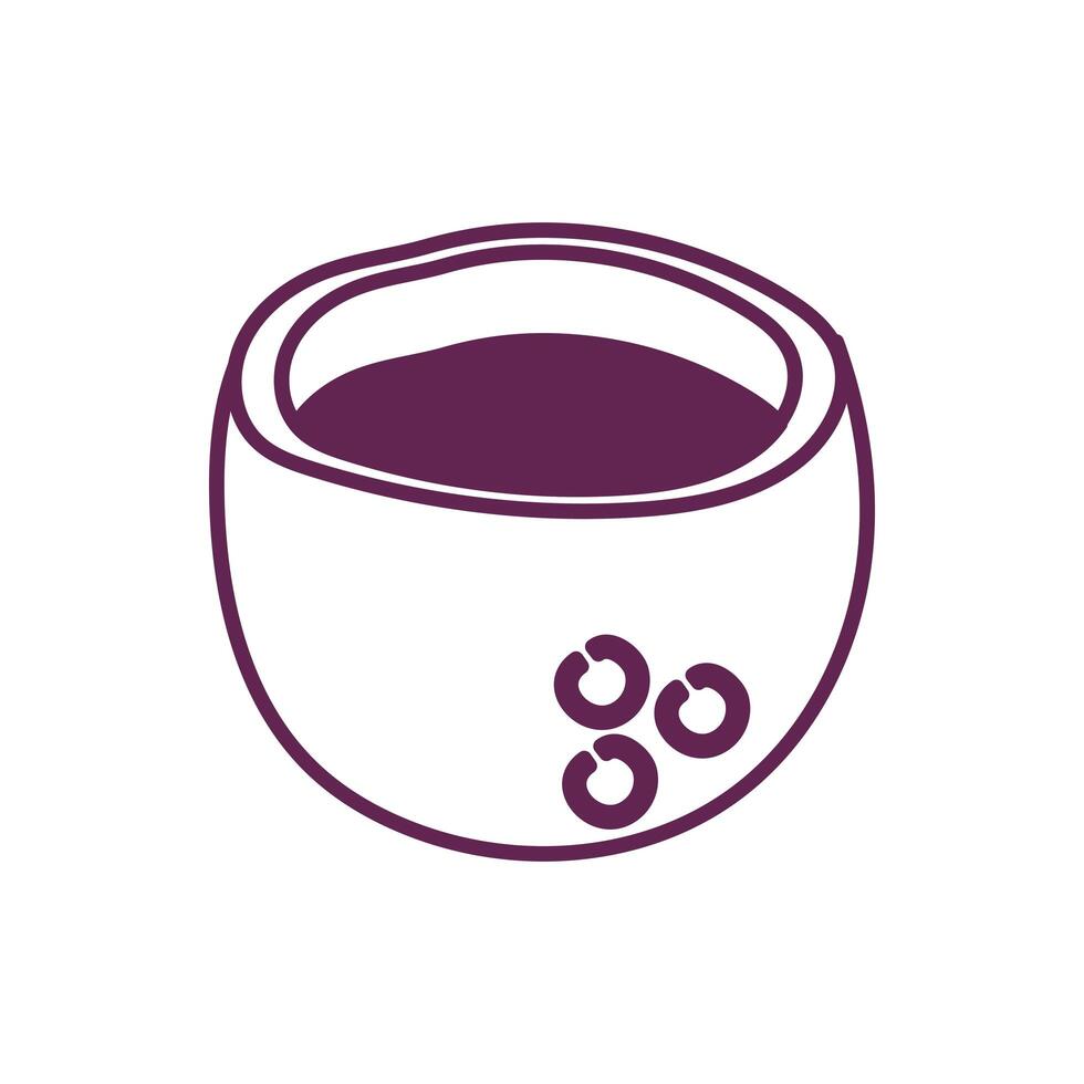 fresh coconut fruit isolated icon vector