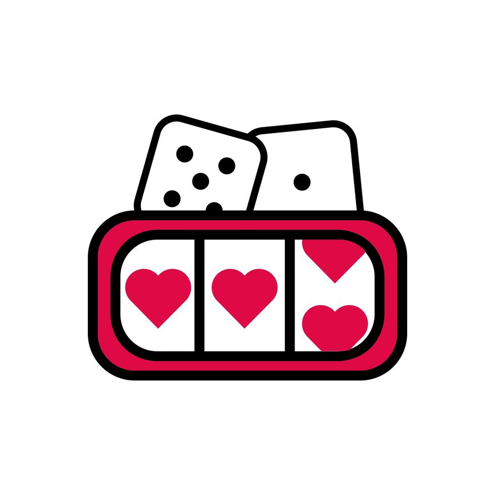 casino slot machine isolated icon vector