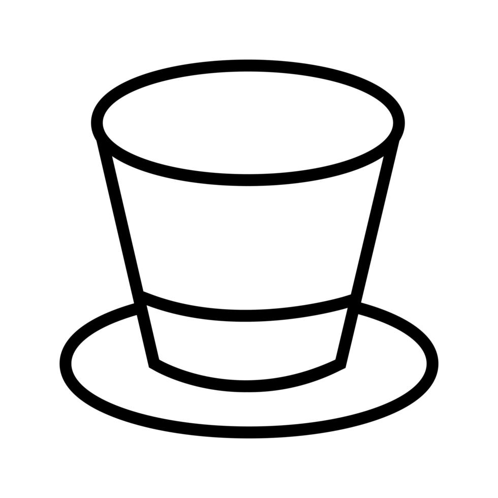 top hat accessory isolated icon vector