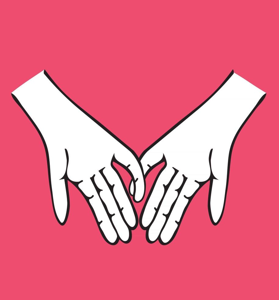 hands making  promise vector icon