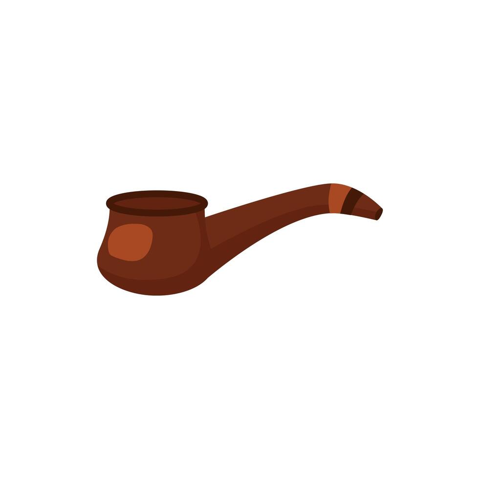 lemprechaun wooden pipe detaild style vector