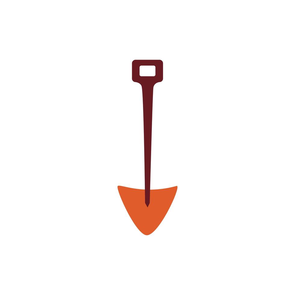 shovel farm tool flat style icon vector