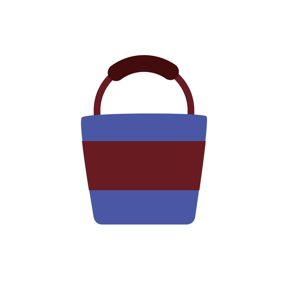 sand bucket flat style icon vector