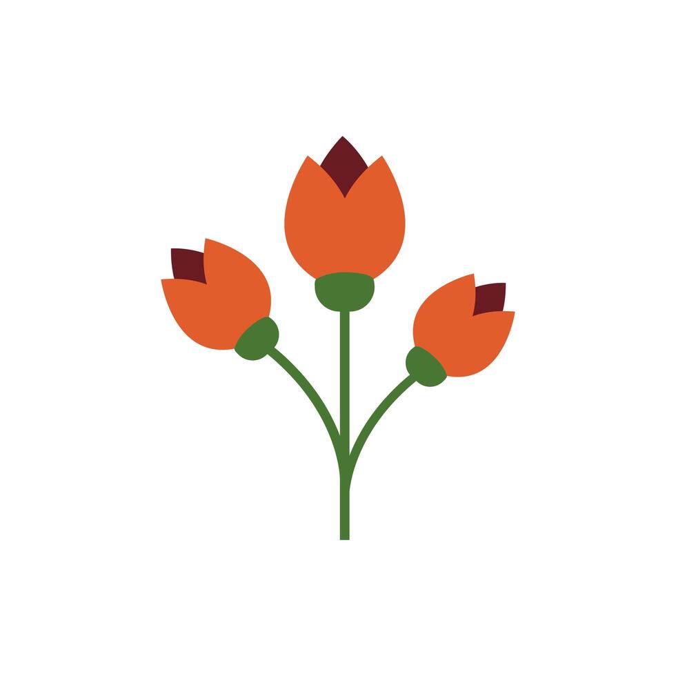 hermoso jardín de flores primavera estilo plano vector