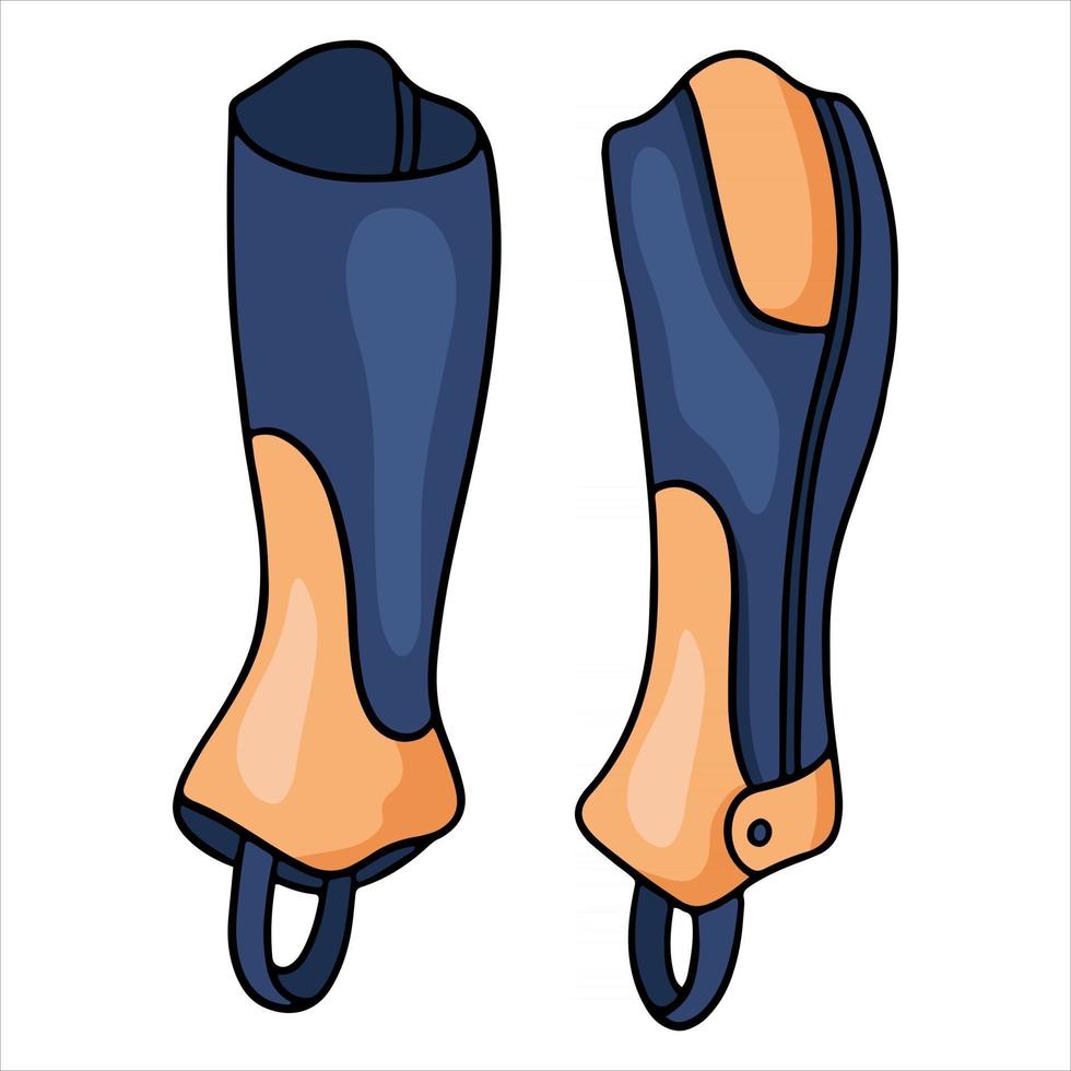 Outfit of the rider protection of the legs of the jaquey leggings vector illustration in cartoon style