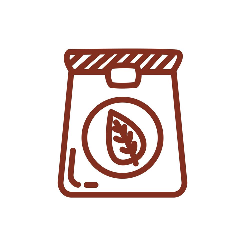 tea bag beverage line style icon vector