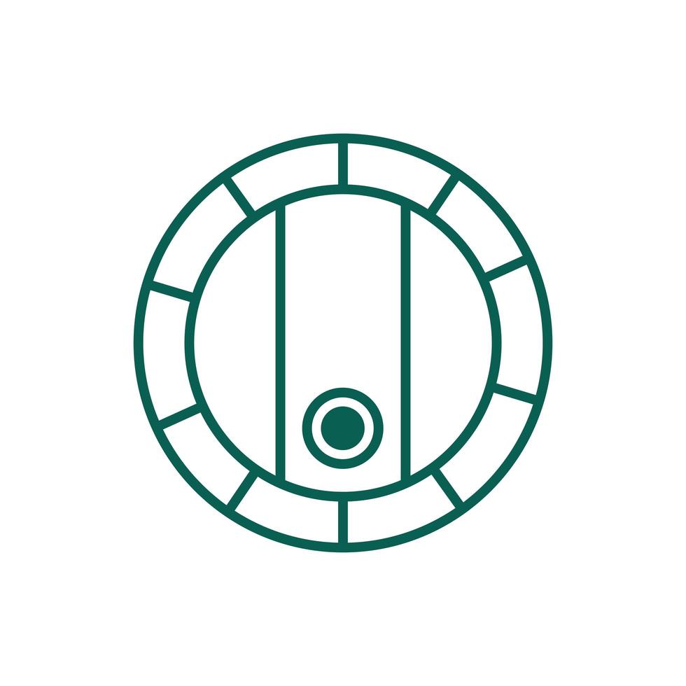 beer wooden barrel line style icon vector