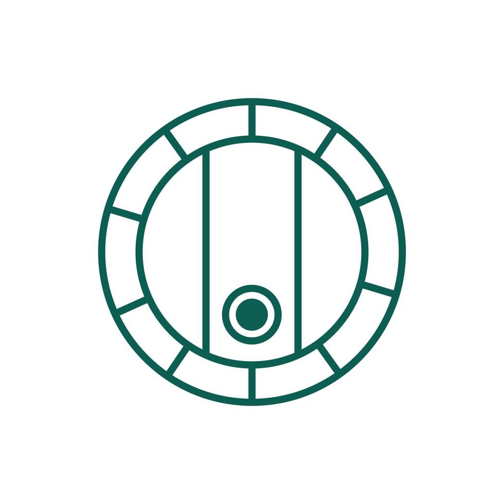 beer wooden barrel line style icon vector