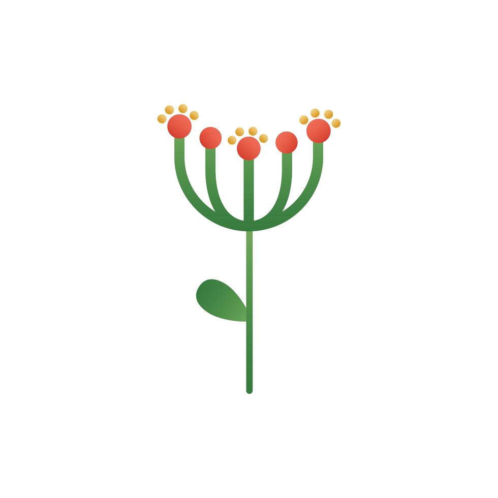 icono de estilo degradado de primavera de flores lindas vector