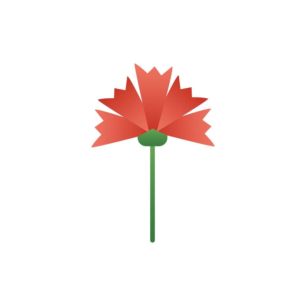 lindo icono de estilo degradado de primavera de flor vector