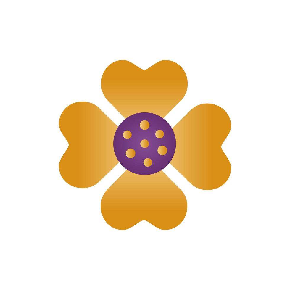 lindo icono de estilo degradado de primavera de flor vector