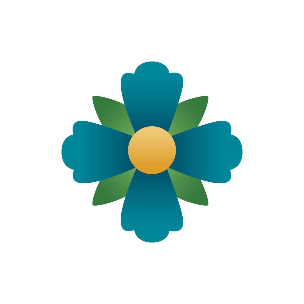 cute flower spring degradient style icon vector