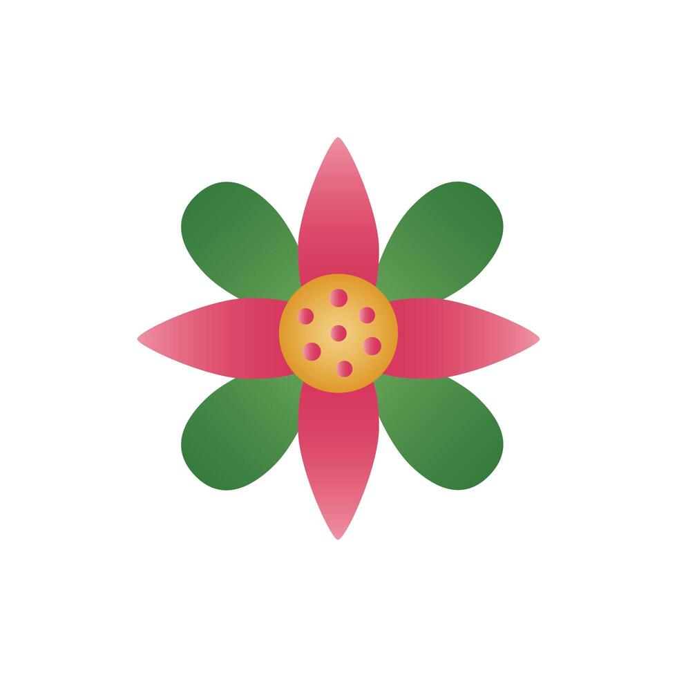 lindo icono de estilo degradado de primavera de flor vector