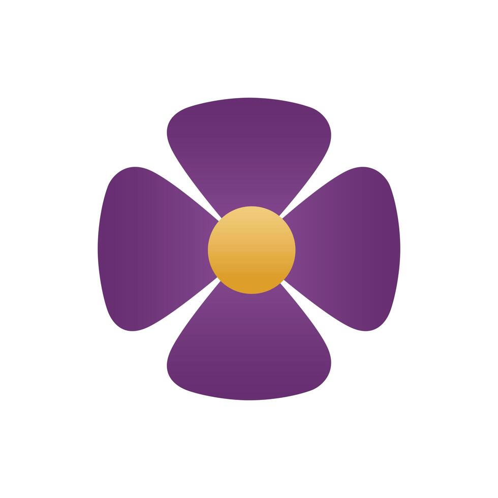 cute flower spring degradient style icon vector