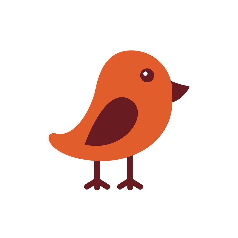cute little chick spring flat style vector